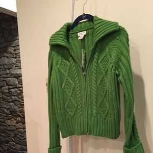 St John's Bay Green Medium Petite heavy sweater